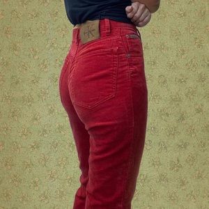 Vintage Calvin Klein High Waist Corduroy Straight Leg Jeans